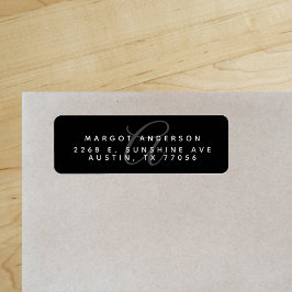 Monogoram Chic | Svart Snyggt | RETURADRESS Etikett