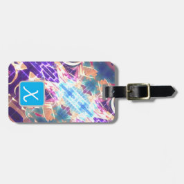 Monogram Χ Luggage Tag Namn Adress Mobil Bagagebricka