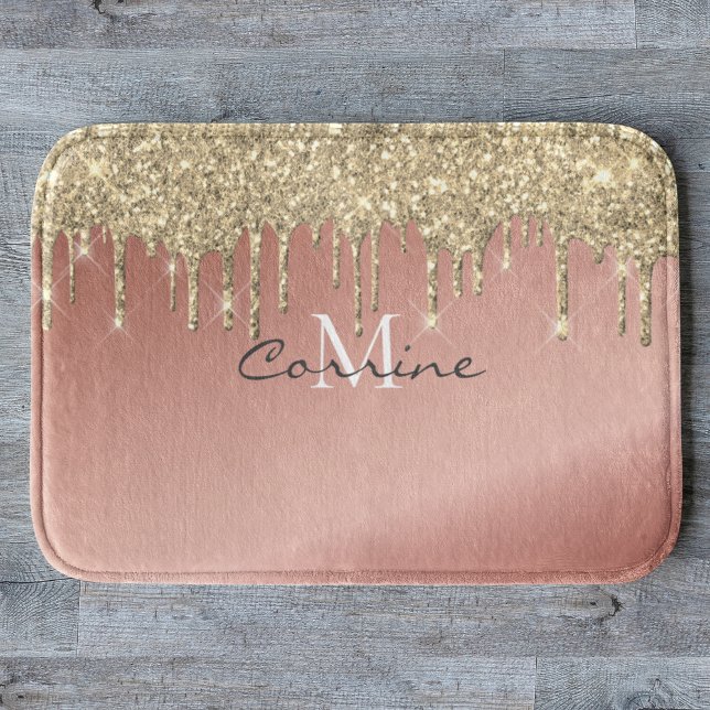 Monogram 14 000 Metallisk + Glitter i Ro Badrumsmatta (Skapare uppladdad)