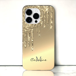 Monogram 14k Guld Sidodroppning Glitter Android +