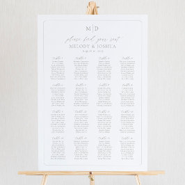Monogram 16 Bord Hitta ditt sittplatsschema Poster