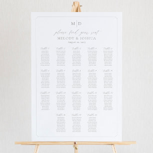 Monogram 18 Bord Hitta ditt sittplatsschema Poster