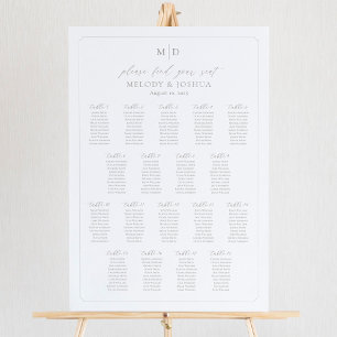 Monogram 18 Bord Hitta ditt sittplatsschema Poster