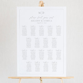Monogram 18 Bord Platsindelning Poster