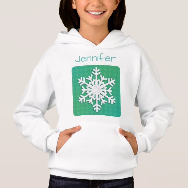 Monogram 2021 Hej Winter Helgdag Snowflake T Shirt (Framsida)