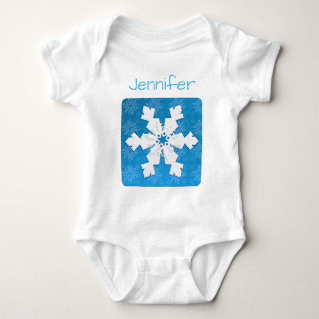 Monogram 2024 Hej Winter Helgdag Snowflake T Shirt (Framsida)