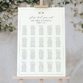 Monogram 20 Bord Hitta Din Plats Sittplatskarta Poster