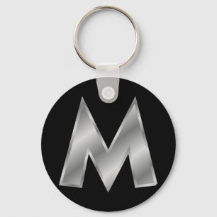 Monogram 2,25" för brev M grundläggande knäppas Nyckelring