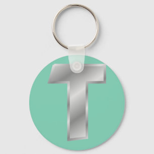 Monogram 2,25" för brev T grundläggande knäppas Nyckelring