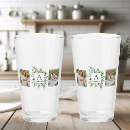 Monogram 2 foton | Personlig Greenery Ram Glaskopp