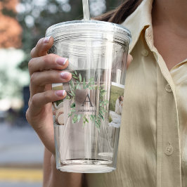 Monogram 2 foton | Personlig Greenery Ram Take Away Mugg