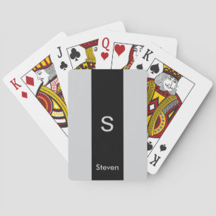 Monogram 2 ton Modern Black och Grått Casinokort