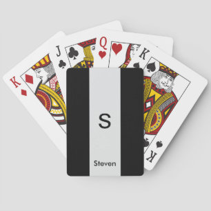 Monogram 2 ton Modern svart och lätt Grått Casinokort