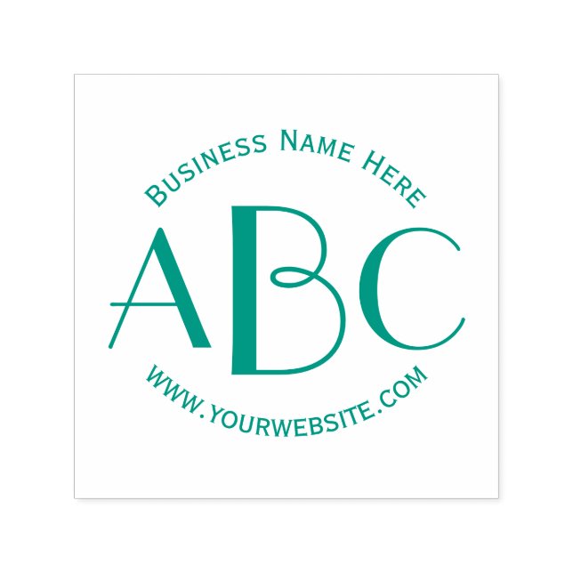 Monogram 3 Brev Initialer Anpassningsbar Business  Självfärgande Stämpel (Design)