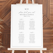 Monogram 4 Bord Hitta Din Plats Sittplatskarta