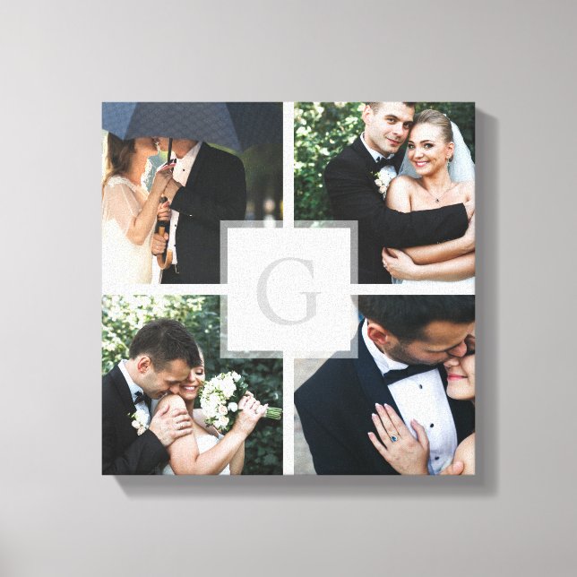 Monogram 5 Photo Gift Photo Canvas (Framsida)