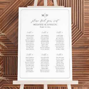 Monogram 6 Bord Hitta ditt sittplatsschema Poster