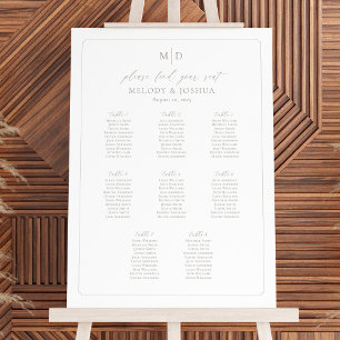 Monogram 8 Bord sittplatsplan Gräns Poster