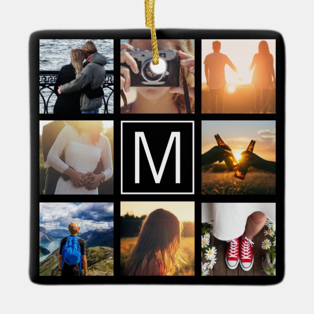 Monogram 8 Ram NGL Julgransprydnad Keramik (Framsida)