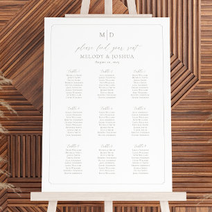 Monogram 9 Bord, sittplatsplan Gräns Poster