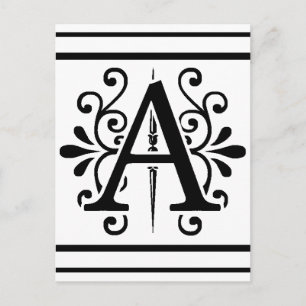 MONOGRAM A BLACK VYKORT