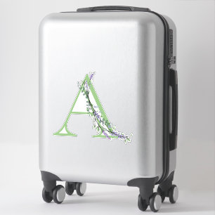 Monogram A Lavender Eucalyptus Klistermärken