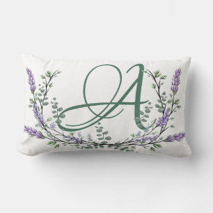 Monogram A Lavender Eucalyptus Lumbarkudde