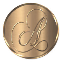 Monogram A NONMETALLIC Bronze Kuvert Seal