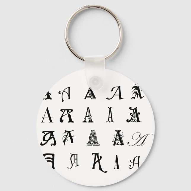 Monogram ’A’ Nyckelring (Framsida)