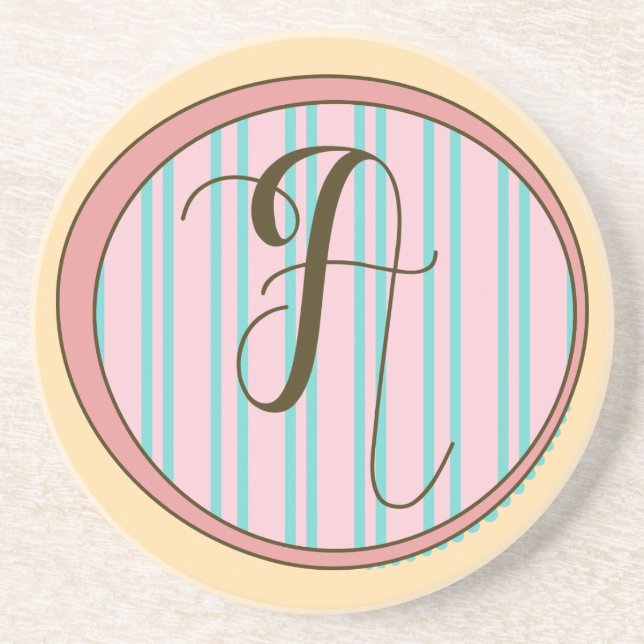 Monogram A Sandstone-Underlägg Underlägg (Framsidan)