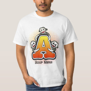 Monogram A Sock monkey T-Shirt
