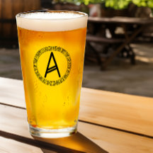 Monogram A - Viking Stil - Pint Glass