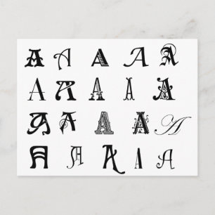 Monogram ’A’ Vykort