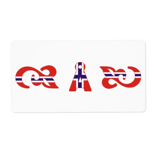 Monogram AA Å Norwegian Märke Fraktsedel (Framsidan)