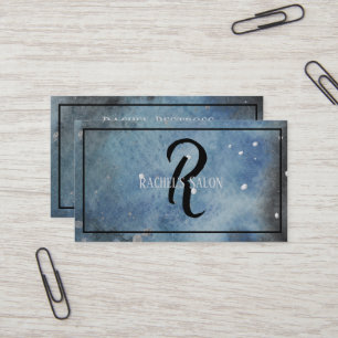 Monogram Abstrakt Modern Art Watercolor Visitkort