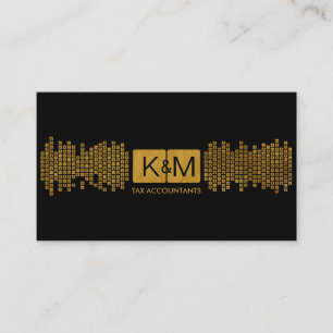 Monogram Accounting Company - Black och Guld Visitkort