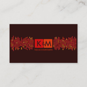 Monogram Accounting Company - Röda nyanser Visitkort