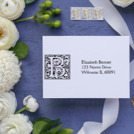 Monogram Adress Självfärgande Stämpel