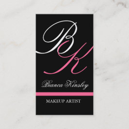 Monogram Affärskort Makeup Artist Rosa Visitkort