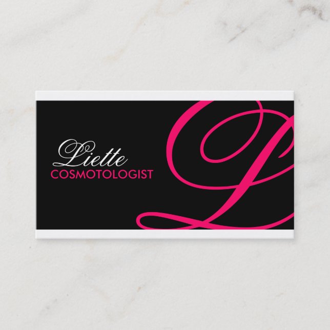 Monogram-Affärskort Visitkort (Framsida)