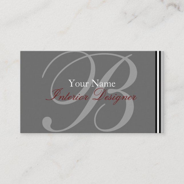  Monogram-Affärskort Visitkort (Framsida)