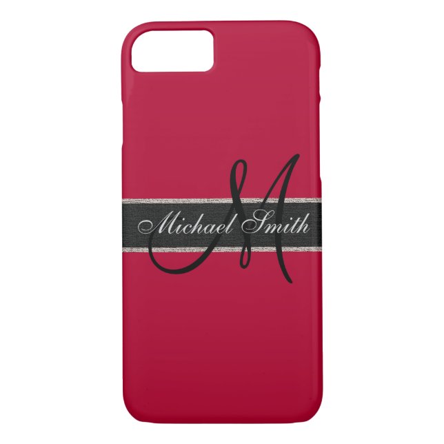 Monogram Alabama crimson Background Case-Mate iPhone Skal (Baksida)