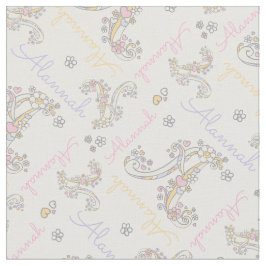 Monogram Alannah brev A namn Tyg