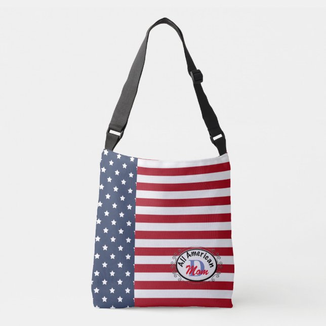 Monogram All-Amerika-over Tote Bag Axelväska (Framsida)