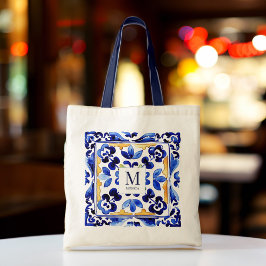Monogram Amalfi Vietnamri Blå plattor Tygkasse