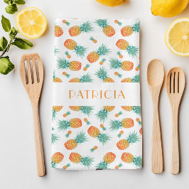 Monogram Ananas Frukt Mönster Kökshandduk