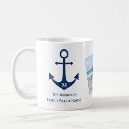 Monogram Anchor Family Beach House Kaffemugg