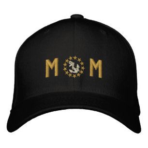 Monogram ANCHOR Stars Personlig är broderad kapsyl Keps