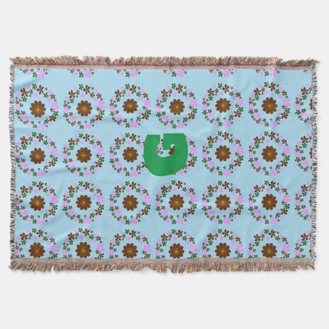 Monogram Anpassa startdecor för Bröllop Filt (Framsidan)