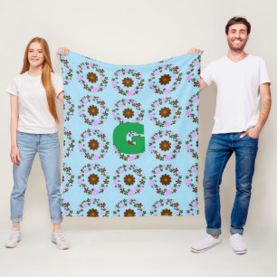 Monogram Anpassa startdecor för Bröllop Fleecefilt